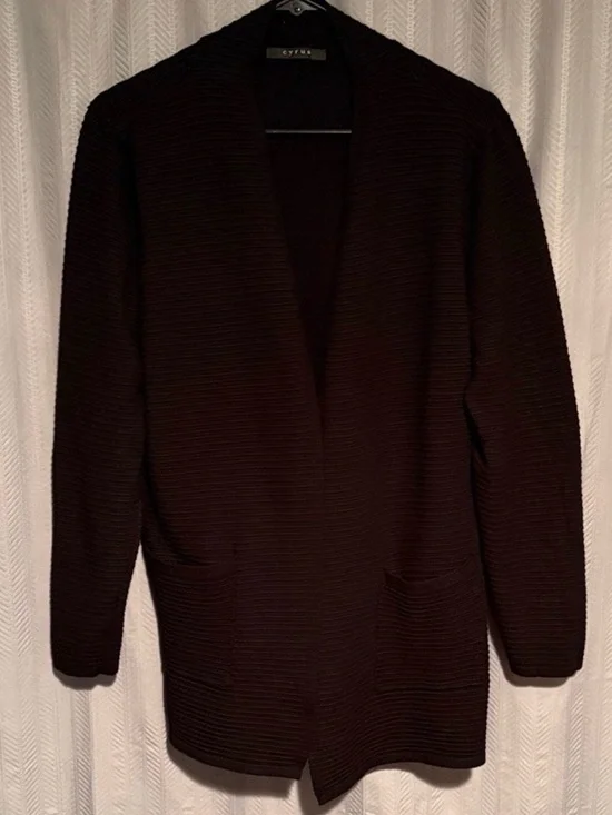 Cyrus Ribbed Open-Front Cardigan - Picture 1 of 5